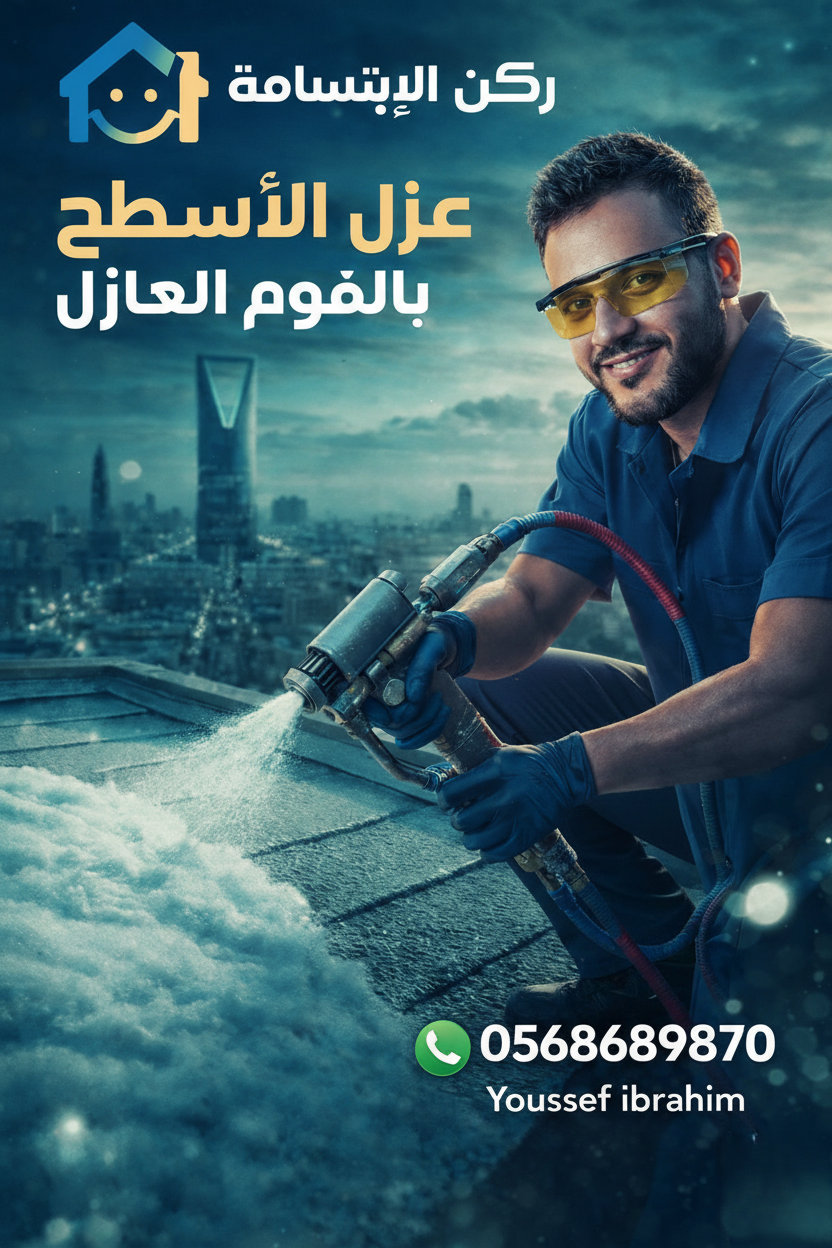 شركة ركن الابتسامة لعزل الأسطح بالفوم